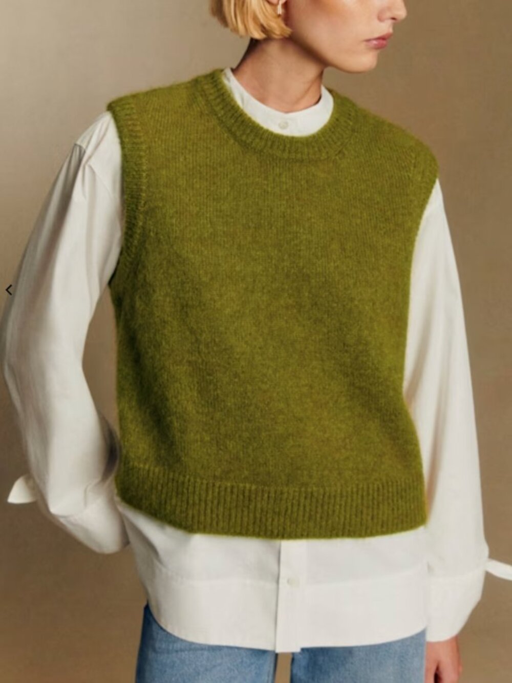 Sezane Samuel Jumper Pistachio Green - Size M